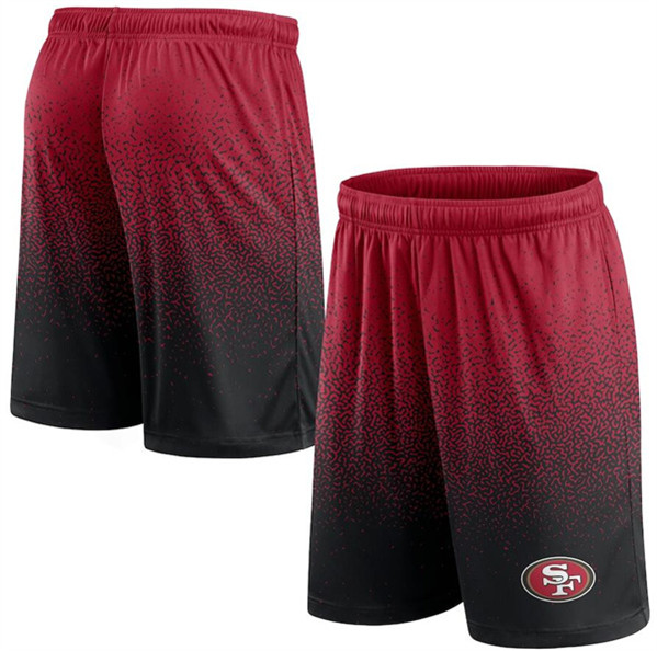 Men's San Francisco 49ers Scarlet/Black Ombre Shorts